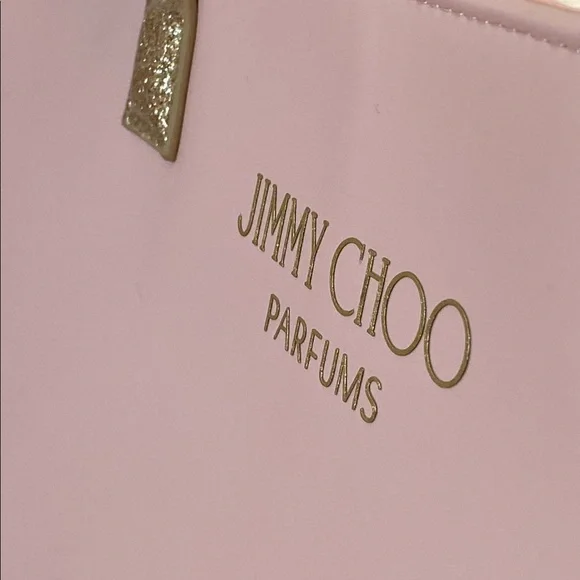 Jimmy Choo Perfumes Large Pink and Gold Glitter Tote Bag - Picture 14 of 14